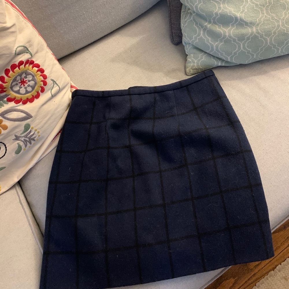 Madewell wool plaid skirt